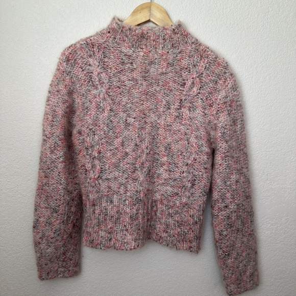 Frost Sweater Womens Size M/L  Mohair Blend Mock Neck Pullover Cropped  90s - Picture 12 of 13